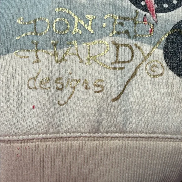 Rare Vintage Ed Hardy Skull Zip Hoodie Y2K Tattoo Streetwear Size L #125-030240 - Picture 12 of 16